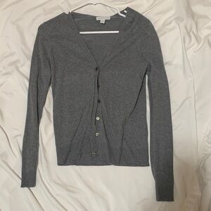 New York & Company Heather Gray Knit Top